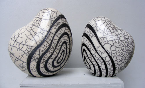 2-sculptures-raku-kim-ceramik-blanc